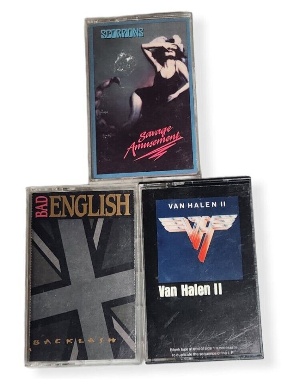 Van Halen, Scorpions And Bad English Vintage Cassette Lot 90's TESTED Pre-owned